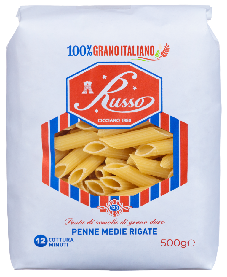 Penne Medie Rigate - Russo di Cicciano - 500gr