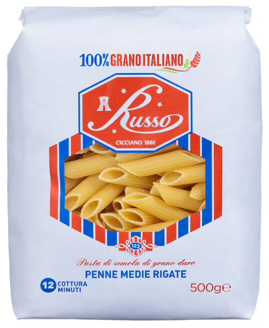 Penne Medie Rigate - Russo di Cicciano - 500gr